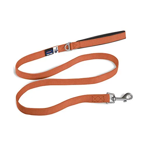 Basic Leash Orange L - Klassische Hundeleine, erhöhte Zugfestigkeit und komfortable Neopren-Handschlaufe für sicheren Halt
