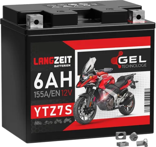 Produktbild Langzeit Gel Motorradbatterie YTZ7S 6Ah 12V