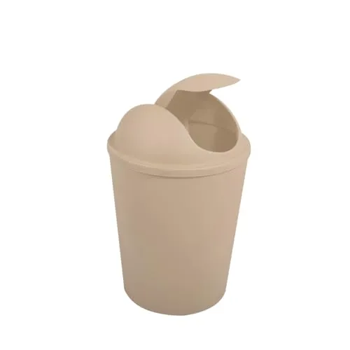 MSV Ako 5.5l Mülleimer - Mülleimer mit modernem Design, ideal für Bad oder Küche. Praktischer Schwingdeckeleimer mit 5,5 Litern Fassungsvermögen für einfache Entsorgung.