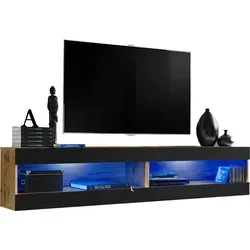 Tivoli SET4 Kommode, Set, Möbel, Wotan/Schwarz, 200cm von Komodee