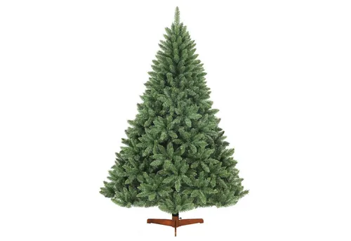 SALCAR Künstlicher Weihnachtsbaum 210 cm mit Holzständer - Künstlicher Weihnachtsbaum, 210 cm hoch mit realistischen 1066 Spitzen, stabiler Holzständer und pflegeleicht – ideal für festliche Dekoration in großen Wohnräumen.