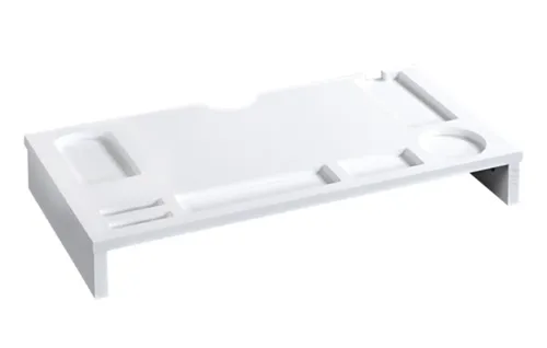 Kesper Monitorständer Schreibtisch-Organizer Bildschirmständer Ständer WEISS