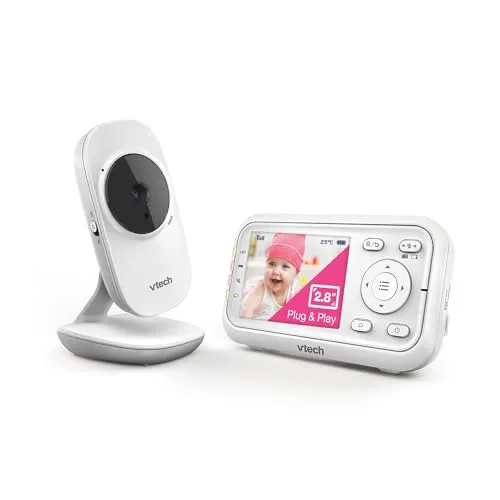 Vtech Babymonitor VM3255 – Video-Babyphon mit beweglicher Kamera - Babyphones – Mit neig- und schwenkbarer Kamera für Full-Motion-Video auf 2,8