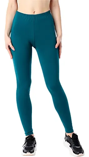 Produktbild Bellivalini Damen Lange Leggings aus Bio-Baumwolle BLV50-183 (Smaragdgrün, XS)