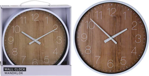 Wanduhr D 25 cm braun