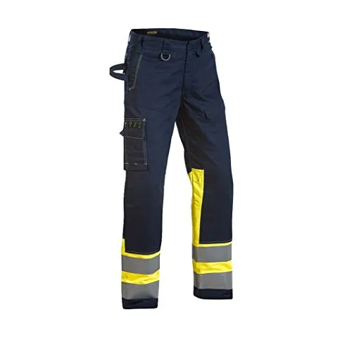 Blaklader 14781514 Multinorm-Hose - Multinorm-Arbeitshose in Marineblau/Gelb, flammhemmend und antistatisch, ideal für Sicherheit am Arbeitsplatz. Hohe Multifunktionalität mit praktischen Taschenlösungen.