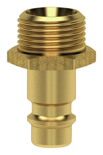 Lüdecke Stecknippel für Kupplung NW 7,2 mm, Messing, Serie ES, AG G1/2