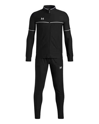 Under Armour Jungen Trainingsanzug Challenger Tracksuit - Trainingsbekleidung in Schwarz, aus 100% Polyester, bietet hohen Tragekomfort und ist ideal für sportliche Aktivitäten.