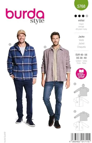 Produktbild burda style Schnittmuster Herren Jacke gefüttert Gr. 48-58