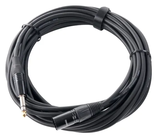 Pronomic JXM-Kabel - 6,3mm Stereo-Klinke auf XLR Male, 1000 cm lang, handgelötet für besten Klang in Homestudios