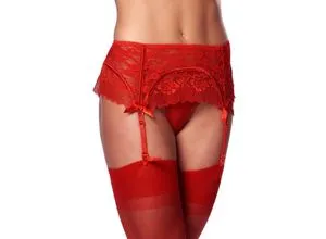Glossy Suspenderbelt, 3 Teile von Rimba
