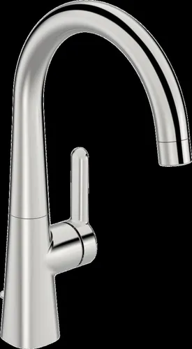 Hansa HANSADESIGNO Style Waschtisch-Einhand-Einlochbatterie 30 cm - Waschtischarmaturen mit schwenkbarem Auslauf und herausnehmbarem Anschlag, ideal für flexibles Arbeiten im Bad.