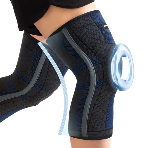 KNIEBANDAGE Gel-Knieeinlage SEITLICHE STÜTZUNG Größe L – 2 Stück
