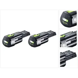 Festool Akku Set 2x BP 18 Li 3,0 Ergo I - Elektrowerkzeug-Akkus mit 18 V Spannung und 3 Ah Kapazität, ideal für langanhaltende Leistung und Flexibilität in jedem Projekt.
