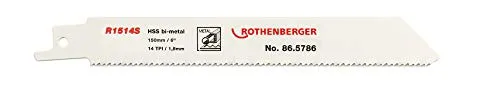 ROTHENBERGER Universal-Sägeblatt 150x20x0,9 mm (5er-Pack) - Zubehör für Elektrosägen, vielseitig einsetzbar zum Trennen von Rohrprofilen aus Metall, Kupfer, Nickel, Messing und Zink.