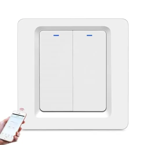 INF Smart Switch, WLAN Lichtschalter mit Sprachsteuerung - Dimmschalter für smartes Zuhause, steuern Sie Ihre Beleuchtung bequem per App oder Sprachassistent. Timer-Funktion für automatisches Ein- und Ausschalten.