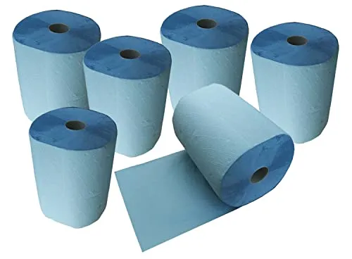 varivendo Reinigungsschwamm Putztuchrollen 2-lagig blau, 6 Stück - Effektive 2-lagige Putztuchrollen für vielseitige Reinigungsaufgaben. Ideal für Werkstatt, Haushalt und Industrie – hohe Saugfähigkeit und Reißfestigkeit für optimale Ergebnisse.