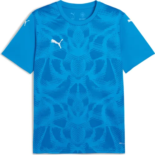 Puma teamULTIMATE Trikot Herren blau weiß Gr S - Hochwertiges Herren Trikot von Puma aus 100% recyceltem Polyester, ideal für Sportarten wie Fußball und Handball. Mit feuchtigkeitsableitender dryCELL-Technologie und schmaler Passform für beste Performance.