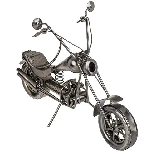 Out of the Blue 71/3192 Flaschenhalter aus Metall - Motorrad II - Extravaganter Flaschenhalter aus hochwertigem Metall, ideal als Deko und Geschenk für Liebhaber flüssiger Kostbarkeiten. Größe: ca. 32 x 22 cm, geeignet für Flaschen mit bis zu 8 cm Durchmesser.