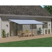 Palram - Canopia Terrassendach Sierra Alu - Robuste Terrassenüberdachung 619x295 cm aus Aluminium und Polycarbonat, ideal für DIY-Projekte, mit hoher Schneelast von bis zu 100 kg/m².