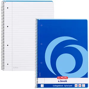herlitz Collegeblock x.book liniert DIN A4 Innenrand, 1 Block