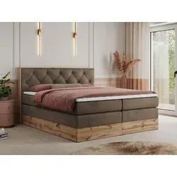 MKS MEBLE King Boxspringbett 180x200 mit Bettkasten - Elegantes Polsterbett mit 7-Zonen Taschenfederkern-Matratzen und praktischem Stauraum. Ideal für erholsamen Schlaf und stilvolle Schlafzimmergestaltung.