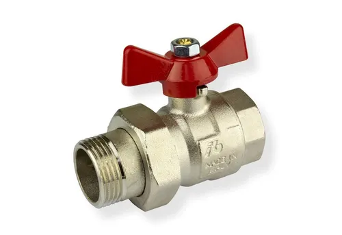 Stabilo Sanitär Kugelhahn Messing Kugelhahn 3/4 Zoll IG/AG DN20 Absperrhahn Flügelgriff, Robustes Messing, Beidseitige Anschlüsse, Kugelmechanismus