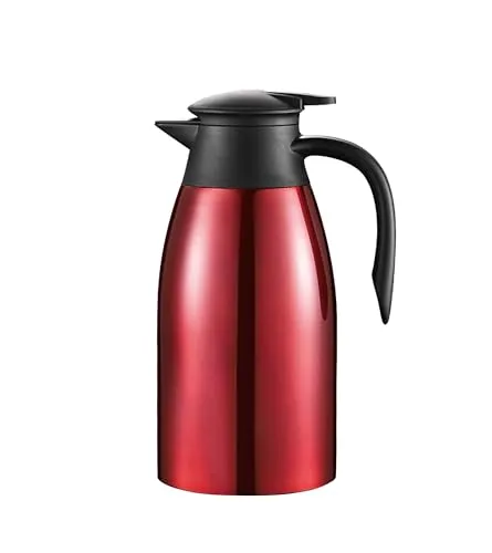 Thermoskanne Isolierkanne Kaffeekanne 2 Liter CF-ThERM2 (Rot)