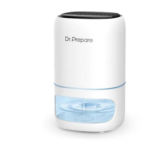 Dr.Prepare Luftentfeuchter Elektrisch 1L Entfeuchter Leise Luftentfeuchter Tragbarer Raumentfeuchter Stromsparende 30m² Gegen Feuchtigkeit für Schrank Wohnzimmer Schlafzimmer Büro