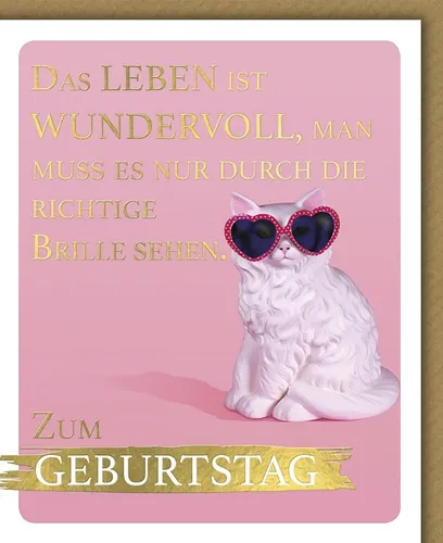 Geburtstag - Glückwunschkarte im Format 11,5 x 13,5 cm mit Umschlag – Das Leben