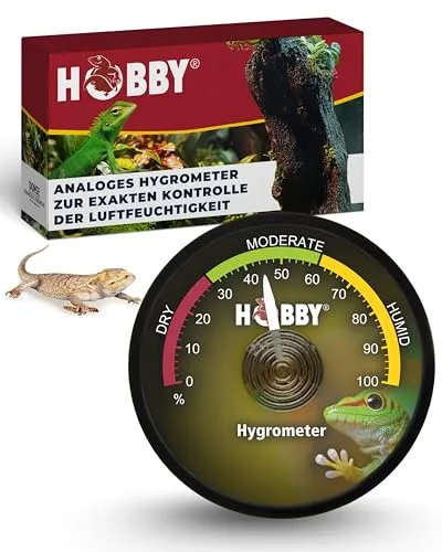 Hobby Hygrometer für Terrarien - Selbstklebendes Hygrometer, zeigt präzise Luftfeuchtigkeit für optimale Terrarienbedingungen an