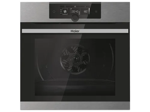Haier HWO60SM2F3XH Backofen Edelstahl - Backofen mit 10 Funktionen, H2O-Clean für einfache Reinigung und 360° Sichtbarkeit für den perfekten Blick auf Ihr Essen. Ideal für kreative Köche!