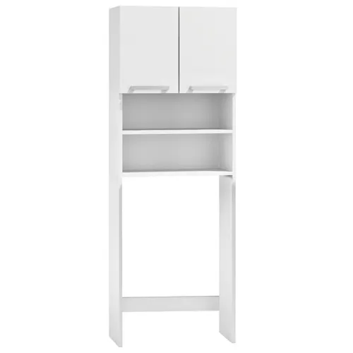 Szafka na pralkę łazienkowa biała szafka z półkami 183 cm ModernHo 5903089067887