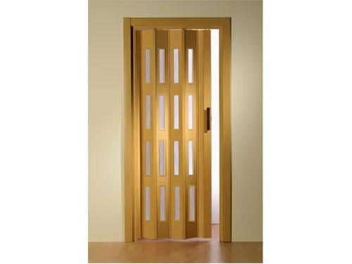 Falttür Luciana in Eiche Hell mit 4 Fenstern von HMExtrusion