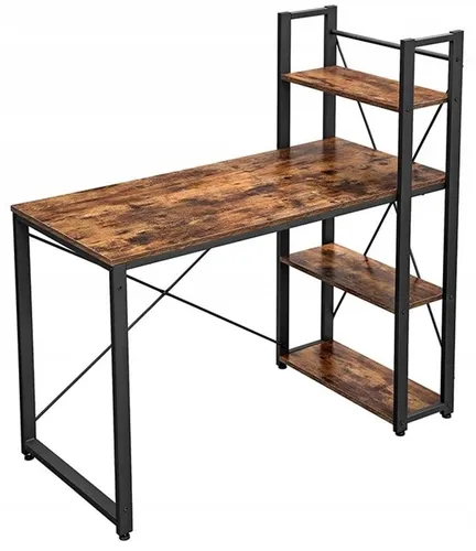 Rustikaler Loft-Stil Computertisch mit Ablage