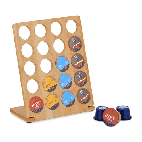 Cafissimo Kapselhalter aus Bambus - Praktischer Kaffeekapselspender für Tchibo Kapselmaschinen, aus hochwertigem Bambus gefertigt und sorgt für eine stilvolle Aufbewahrung.