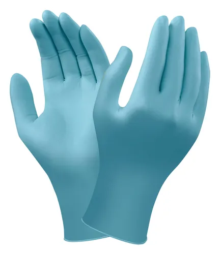 Ansell TouchNTuff 92-670 Nitril Einweghandschuhe - Puderfrei, dreimal durchstichfest und ideal für Chemie, Mechanik und Lebensmittelindustrie