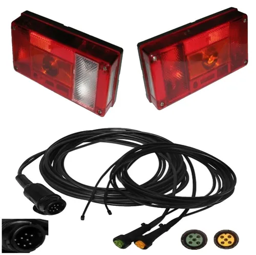 Aspöck Midipoint 13 pol Set mit 9m Kabel - Komplett Set mit 13-poligen Leuchten und 9 Metern Kabel für zuverlässige Kfz-Beleuchtung. Ideal für sicheres Fahren mit hochwertiger Lichttechnik.