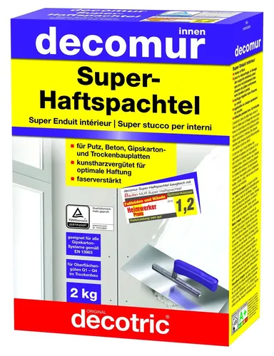 Produktbild decotric decomur Super Haftspachtel für INNEN Trockenbau Spachtelmasse TOP! 2 kg