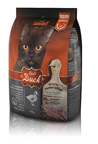 Leonardo Adult Duck [400g] Katzenfutter | Trockenfutter für Katzen | Alleinfuttermittel für ausgewachsene Katzen Aller Rassen ab 1 Jahr