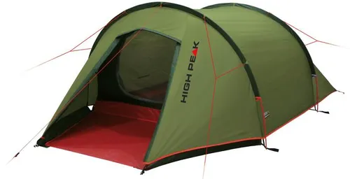 HIGH PEAK Tunnelzelt Kite 3 LW für 2-3 Personen - Leichtgewicht-Tunnelzelt mit robustem Aluminium-Gestänge und wettergeschütztem Eingang, ideal für Camping und Trekking.