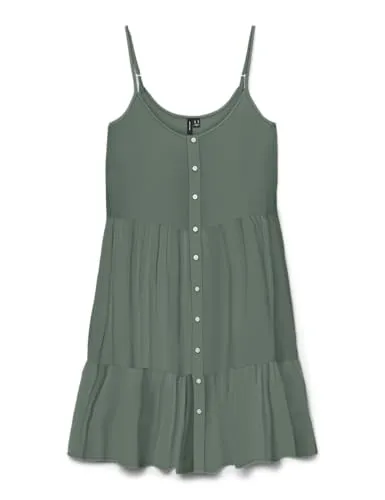 VERO MODA Damen Vmbumpy Short Singlet Dress WVN Ga Noos in grün von VERO MODA