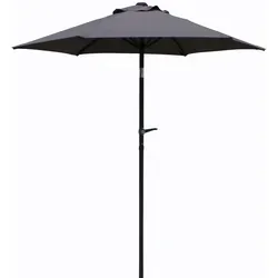 Gardissimo NEW SUNNY Sonnenschirm Ø 200cm – Kurbelschirm in Anthrazit - Eleganter Alu-Sonnenschirm mit Kurbelmechanismus. Robustes, rostfreies Rohr und stabiler Bezug bieten idealen Schutz für Garten, Balkon oder Terrasse. Leicht zu bedienen und pflegeleicht.