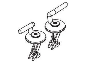 Hansgrohe Bügelscharnier-Set für WC-Sitz , 87750000 87750000
