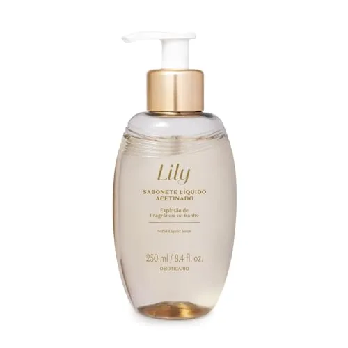 O Boticário Lily Flüssigseife Satiniert Raffiniert Luxuriös Weiche Haut Sauber und Parfümiert 250ml