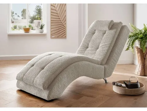 Relaxliege HOME AFFAIRE Vengo 2, moderne Solitär Relaxpolsterliege, bequem und elegant , silber, B:70cm H:92cm T:170cm, Sofas, mit Kopfkissen, Mattenoptik auf Korpus