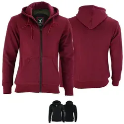 BULLDT Damen Motorrad Hoodie mit Protektoren - Weinrot - 44 - Schutzjacke für Damen mit abnehmbaren Schulter-, Ellenbogen- und Rückenprotektoren. Atmungsaktiv und stylisch, ideal für Sicherheit und Komfort beim Fahren.