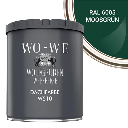 WO-WE Dachfarbe Dachfarbe Sockelfarbe Dachbeschichtung W510, 0.75-20L, Seidenglänzend