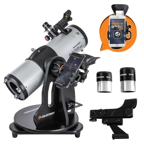 Celestron 22480 StarSense Explorer 114 mm Teleskop - Smartphone-App-fähiges Dobson-Teleskop mit StarSense-Technologie für einfache Navigation am Nachthimmel – ideal für Einsteiger und Hobbyastronomen.