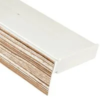 Bestlivings 90 cm Vorhangschiene mit Blende 2 Lauf Teak